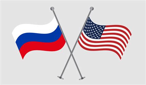 Usa And Russia Flag Vector Illustration Vector Art At Vecteezy