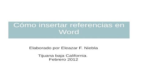 Como Insertar Referencias Bibliograficas En Word [pptx Powerpoint]