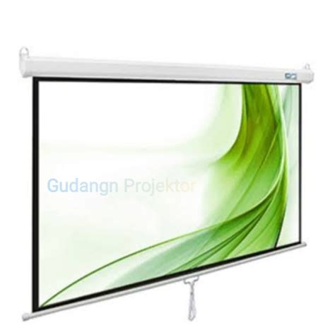 Jual Screen Projector 80 16 9 Wall Layar Proyektor Manual 80 16