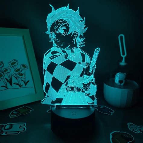 Lava Lamp Anime Demon Slayer Figure Tanjiro Kamado D Led Rgb Night