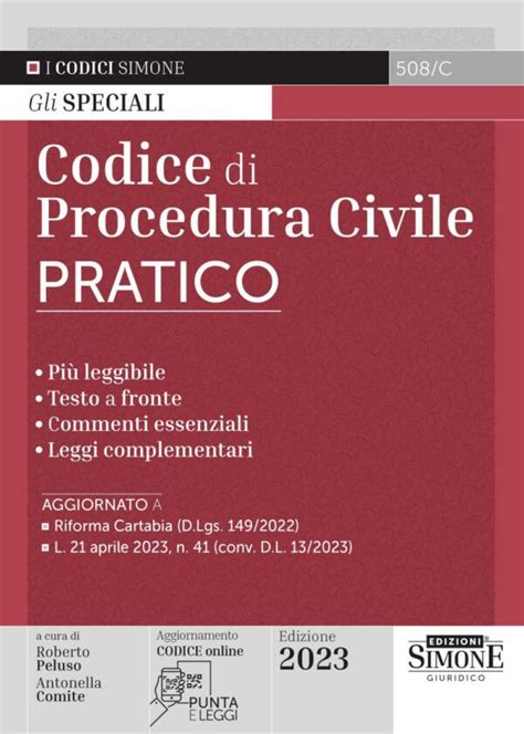 Nuovo Codice Di Procedura Civile 2023 Edizioni Simone