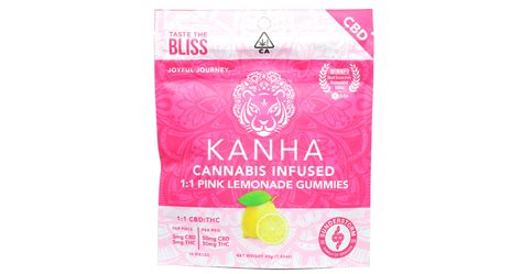 Kanha 1 1 Cbd Pink Lemonade Gummies 100mg San Diego Vista And Imperial Cannabis Dispensary