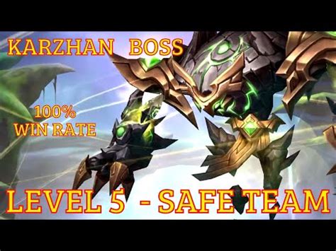 KARZHAN BOSS LEVEL 5 SAFE TEAM Summoners War YouTube