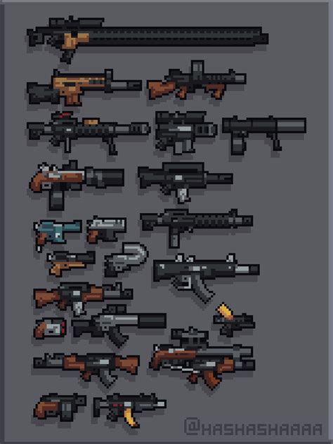 Cursed guns : r/PixelArt