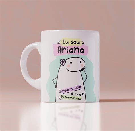 Caneca Cute Signo De Aries Ariana Produtos Elo