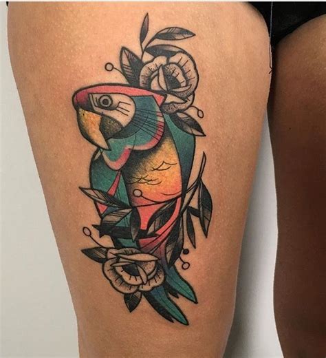 Marlen Mckay Parrot Tattoo Parrot Tattoo Traditional Tattoo Tattoo