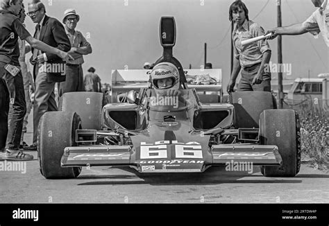 Brian redman in a Carl Hass Racing Lola T330 at the 1973 Watkins Glen ...