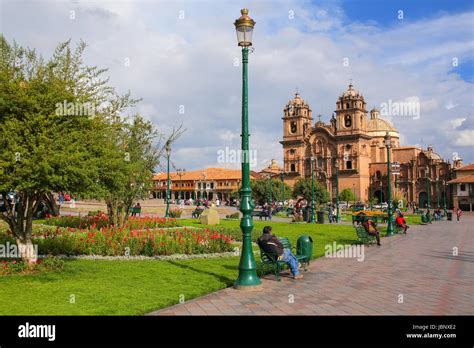 Iglesia De La Compania De Jesus On Plaza De Armas In Cusco Peru In