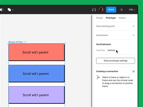 Prototype Scroll And Overflow Behavior Figma Learn Help Center