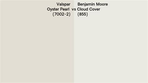 Valspar Oyster Pearl 7002 2 Vs Benjamin Moore Cloud Cover 855 Side By Side Comparison