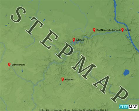 StepMap Ahrtal Landkarte für Deutschland