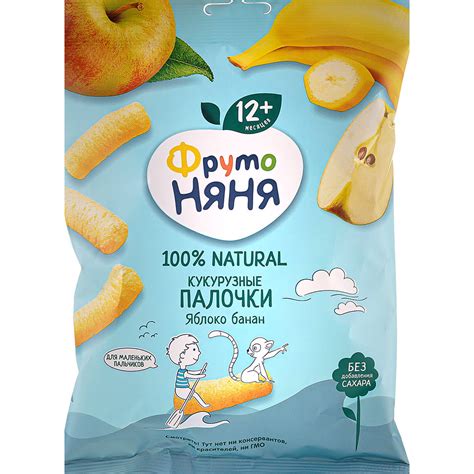 Кукурузные палочки Фруто Няня 20г яблоко/банан купить за 108 руб. с ...
