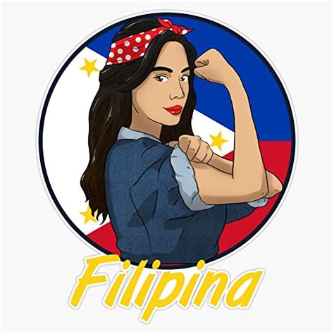 Philippines Pinay Filipina Pride Proud Strong Flag I Gift Idea Sticker