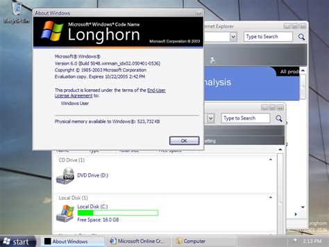 Windows Longhorn Build 5048 Screenshots And Video Winfuture De