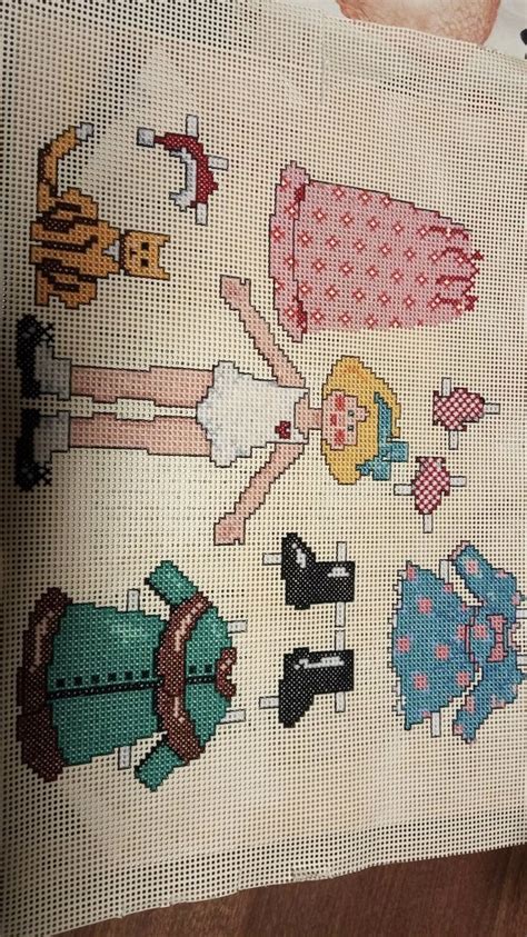 The Cross Stitch Pattern Is Being Worked On