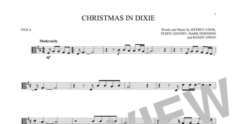 Christmas In Dixie Viola Solo Print Sheet Music Now