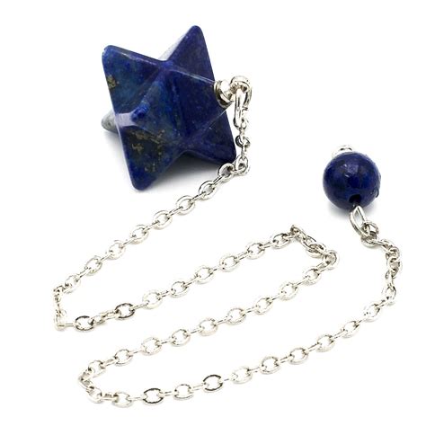 Pendule Divinatoire Merkaba En Pierre Naturelle Lapis Lazuli