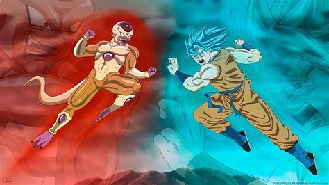 Golden Frieza Vs Goku Super Saiyan God By Pablo HD Wallpaper Pxfuel