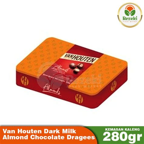 Jual Van Houten Dark Milk Almond Chocolate Dragees 280 Gr Jakarta