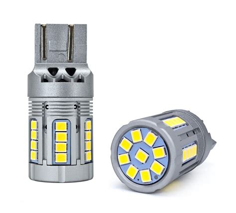 W21 5W żarówka LED 7443 12 24V bez błędu 3000lm biała motoLEDy