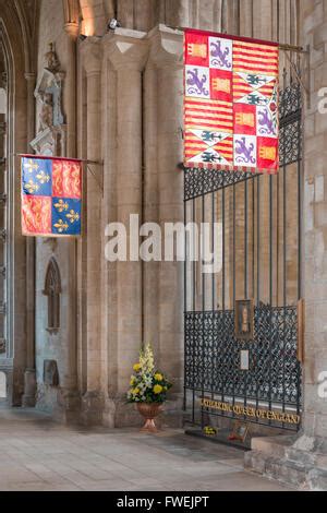 Tomb of Catherine of Aragon at Peterborough Cathedral in England Stock Photo - Alamy