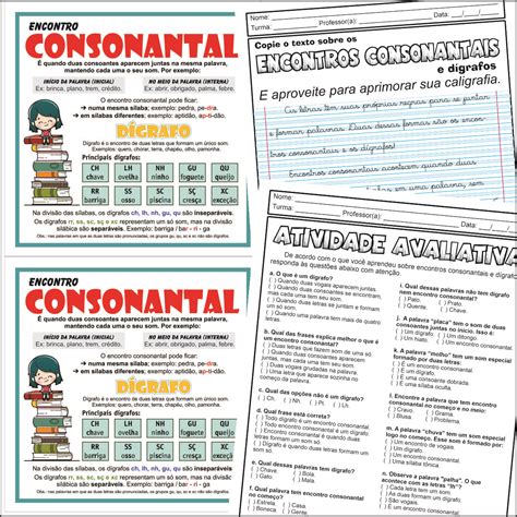 Encontro Consonantal E Digrafo Exercicios