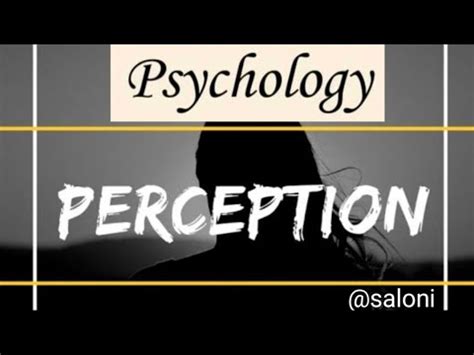 PERCEPTION COGNITIVE PROCESS IN PSYCHOLOGY BSC NURSING FIRST