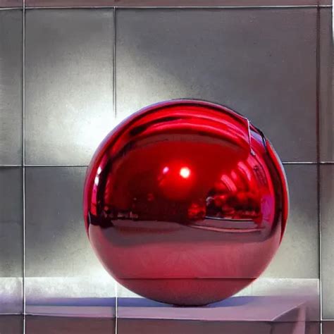 Chrome Spheres On A Red Cube By John Alvin Stable Diffusion Openart