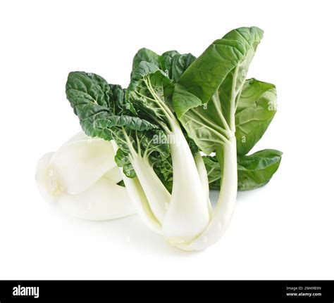 Fresh Pak Choi Cabbage On White Background Stock Photo Alamy