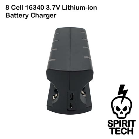 8 Slot 16340 Lithium-Ion Battery Charger - Spirit Tech