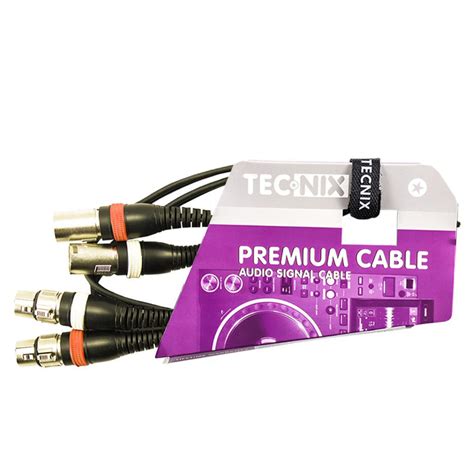 Tecnix Dual XLR Male To Dual XLR Female Audio Cable 1 5m At Bounce