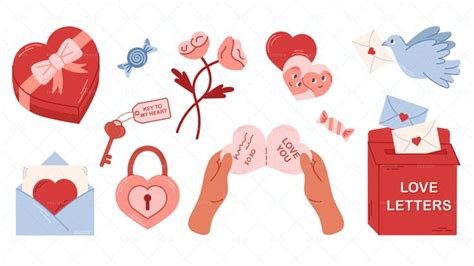 11 Valentine's Day Stickers - Graphics | Motion Array