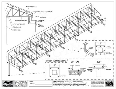 Cad Permit Drawings A Hoffman Awning Co