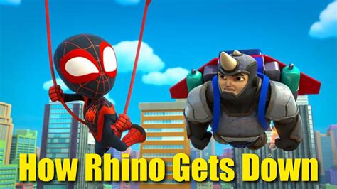 Marvel S Spidey And His Amazing Friends Rhino On Skates How Rhine