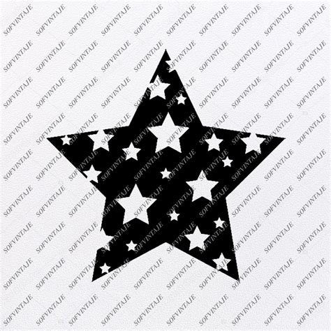 American Flag Stars Template SVG