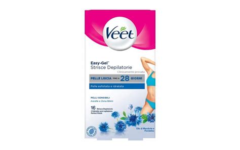 Veet Strisce Depilatorie Con Easy Strip Ascelle E Bikini Pelli