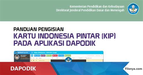 Cara Pengisian Kip Pada Aplikasi Dapodik Filenya