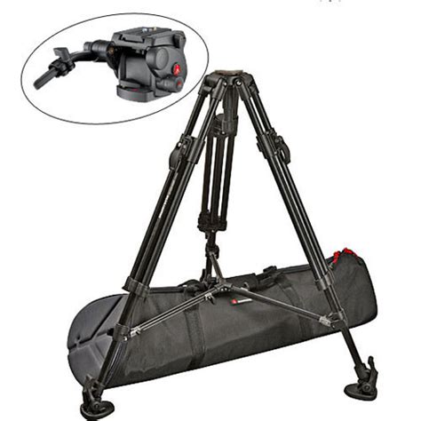 Manfrotto 503HDV 351MVB2K Aluminum Video Tripod Kit B H Photo