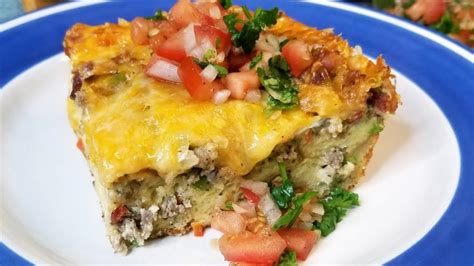 TEX MEX STYLE SAUSAGE EGG AND BACON BREAKFAST CASSEROLE YouTube