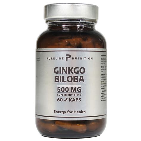 Miłorząb japoński Ginkgo Biloba sproszkowane liście 500 mg 11362036208