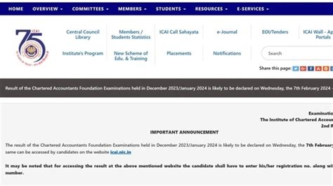 Icai Ca Foundation Result Releasing On February Competitive