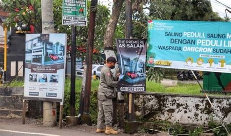 Tertibkan Reklame Ilegal Satpol Pp Batu Temukan Persen Perizinannya