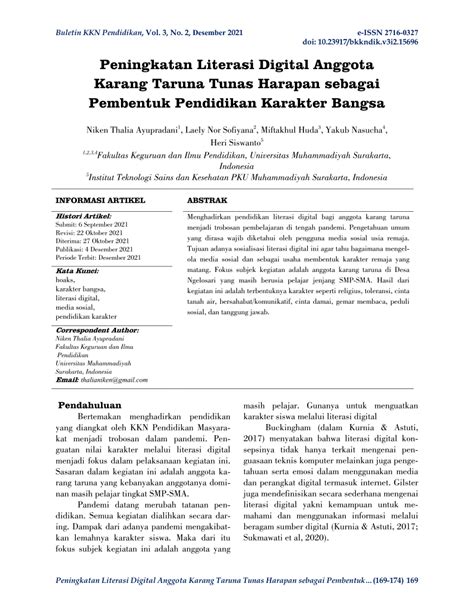 Pdf Peningkatan Literasi Digital Anggota Karang Taruna Tunas Harapan