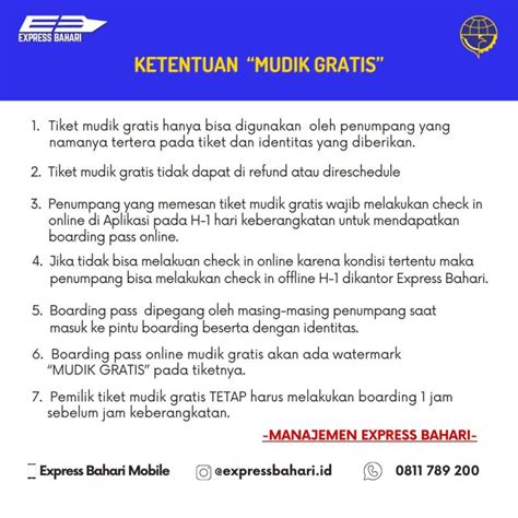 Kapal Expres Bahari Layani Mudik Gratis