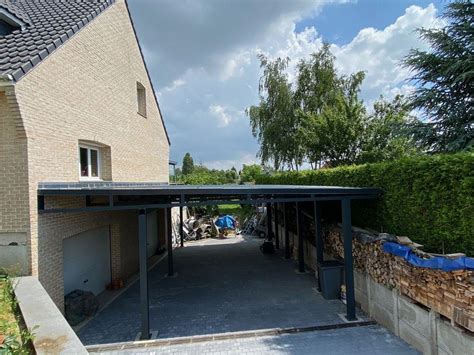 Carport aluminium avec abri de jardin à Helfaut Access Alu