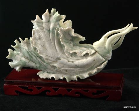 Купить резной камень "Капуста", нефрит, Китай по низким ценам - Старивина