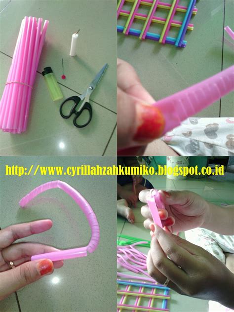 cara membuat hiasan dinding dari sedotan 8