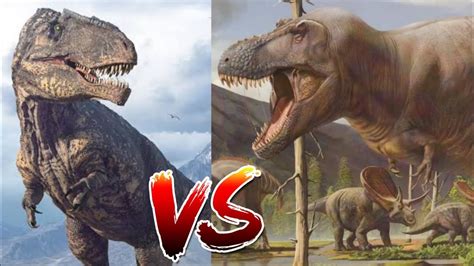 Giganotossauro vs Tiranossauro Rex Batalha Pré Histórica YouTube