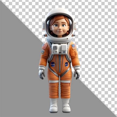 Premium PSD | Female astronaut 3d icon emoji style