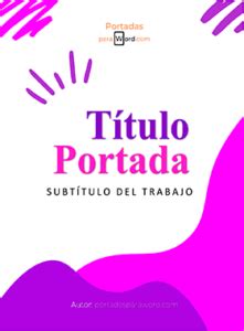 Portadas Originales Para Worddescargar Gratis